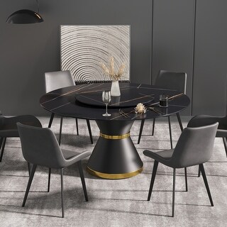 59" Round Dining Table Modern Kitchen Table for 6~8 People - Bed Bath ...